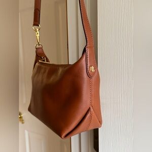 Ralph Lauren Tan Leather Shoulder Bag